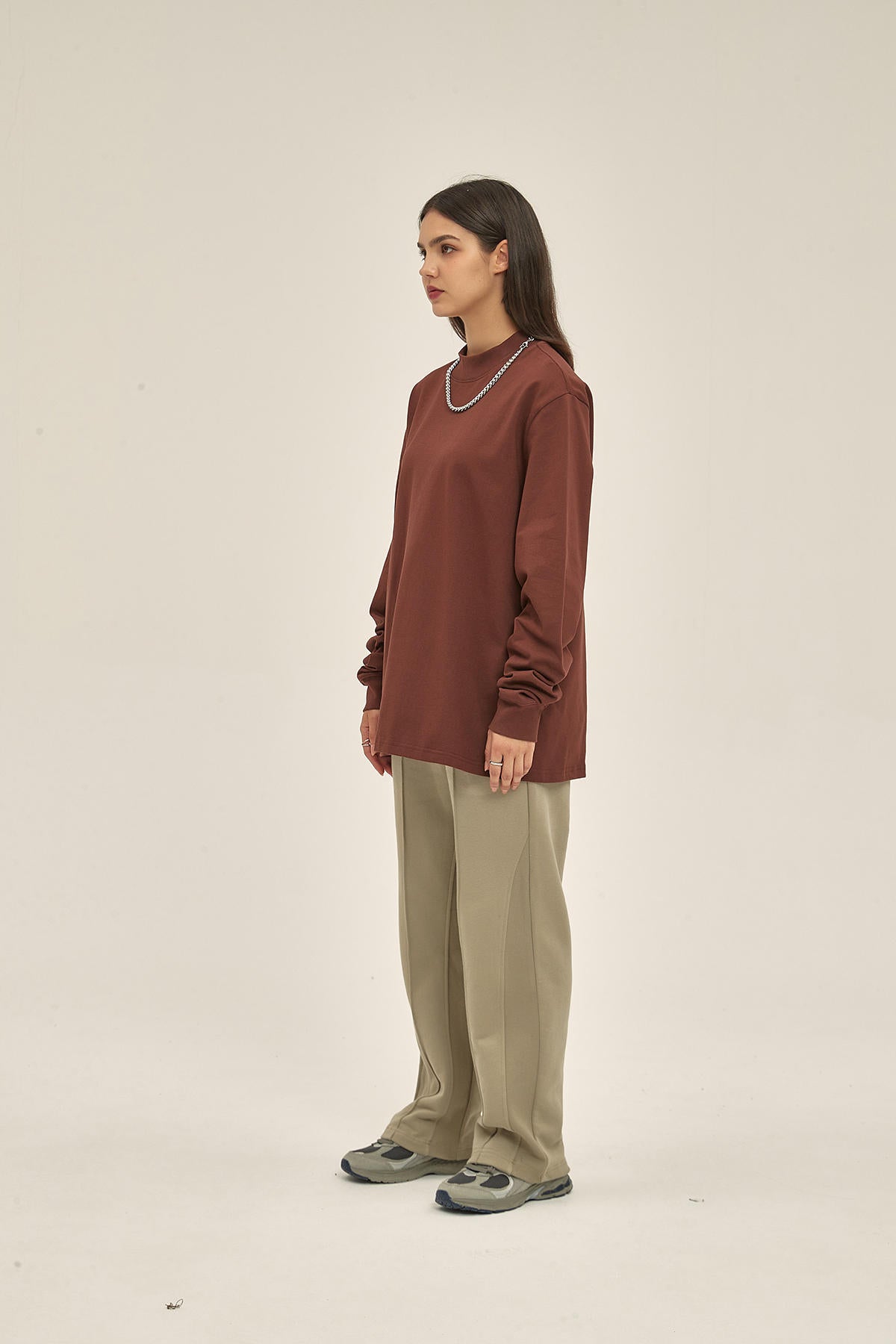 345G High Neckline Women Long Sleeve T-Shirt - image 6