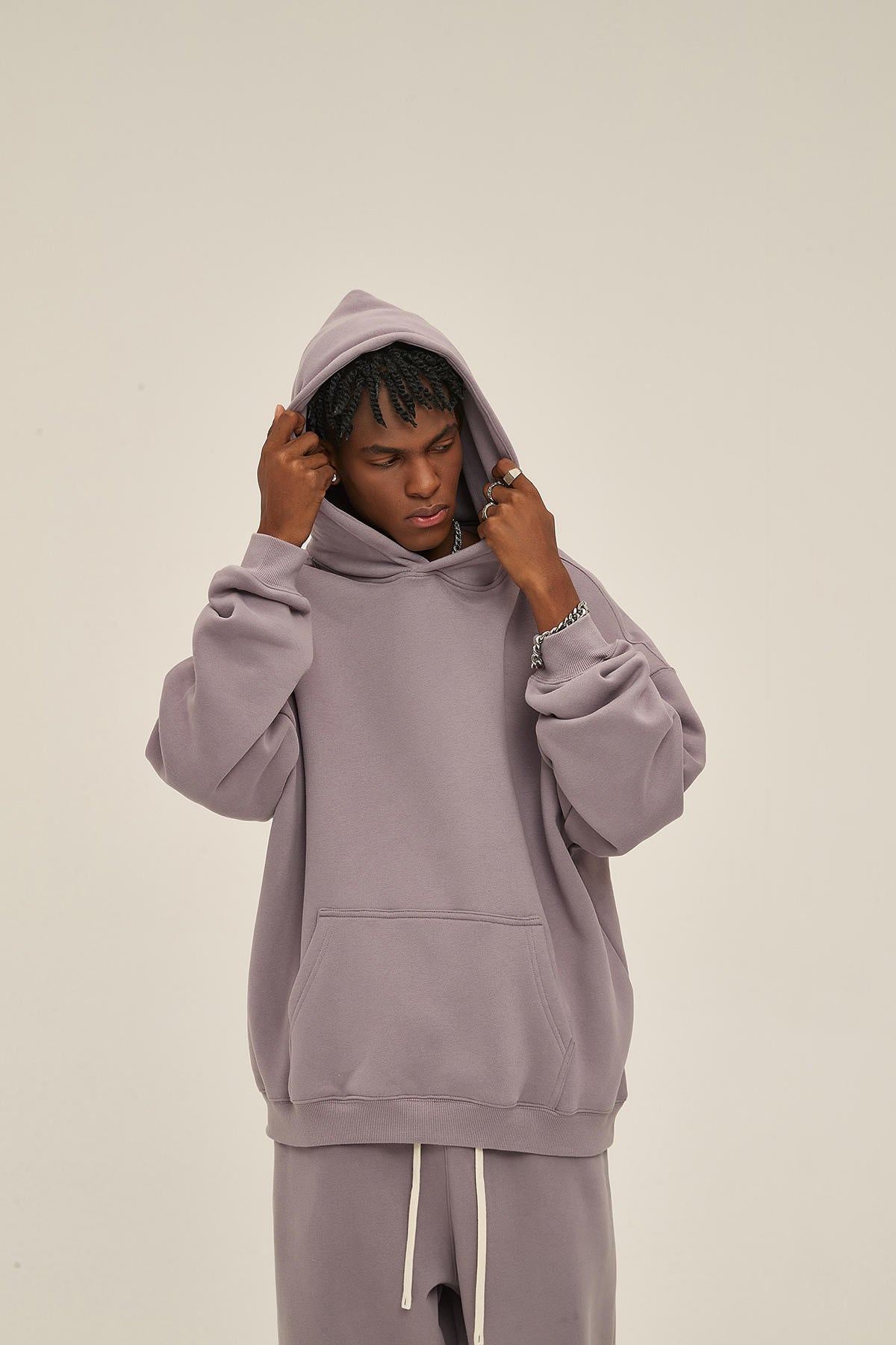 350G Loose Fleece Men Hoodie - image 2