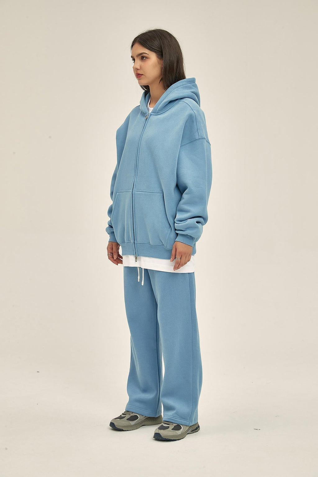 350G Fleece Zip Women Hoodie - image 6