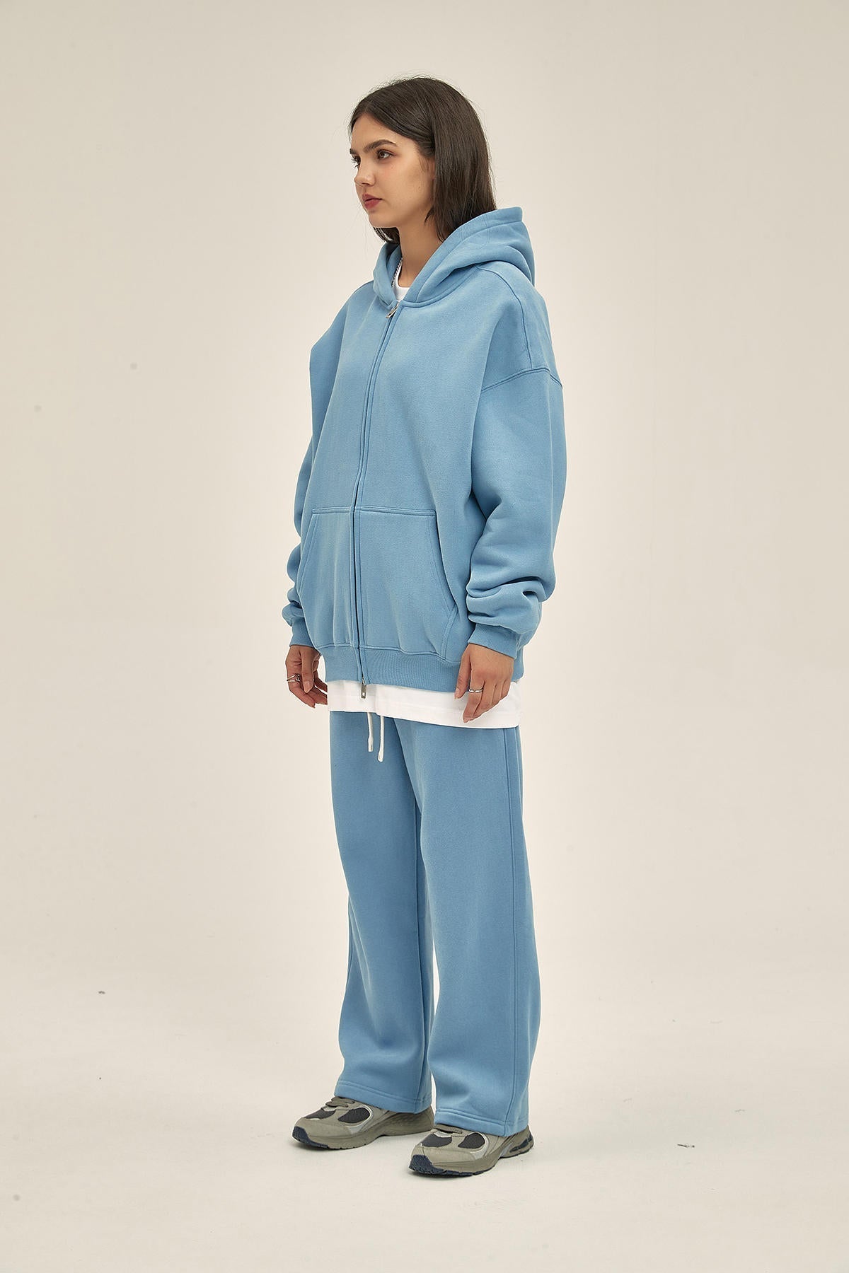 350G Fleece Zip Women Hoodie - image 6