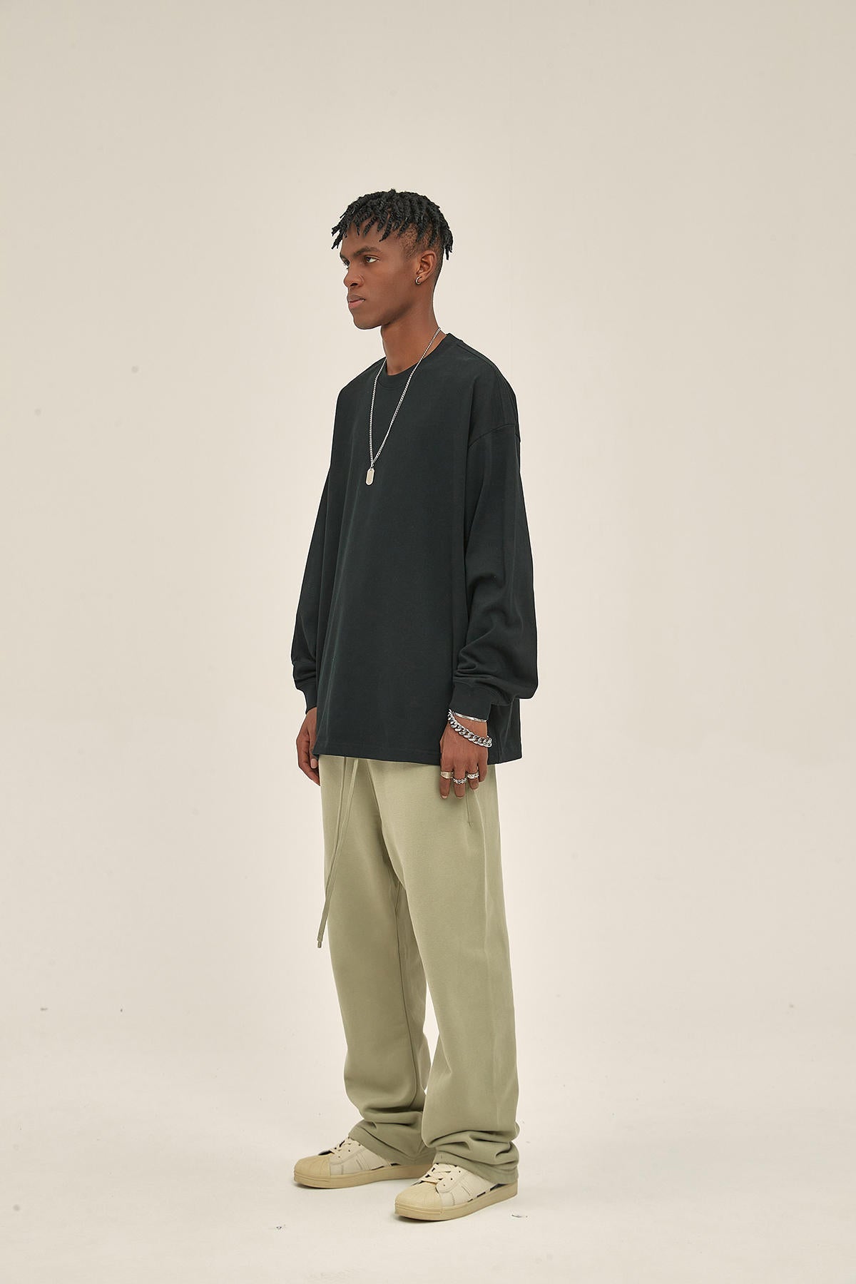 305G Loose Men Long Sleeve T-Shirt - image 6