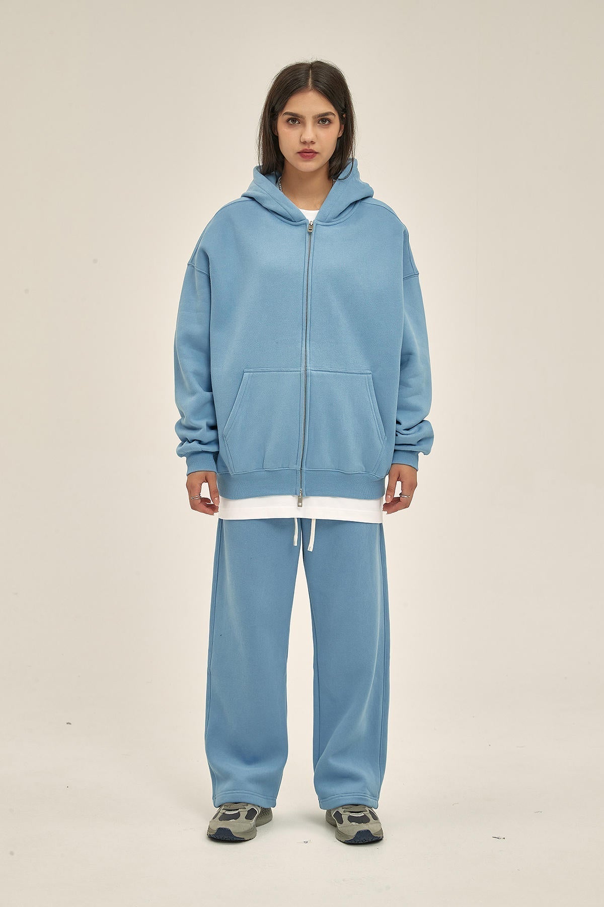 350G Fleece Zip Women Hoodie - image 4